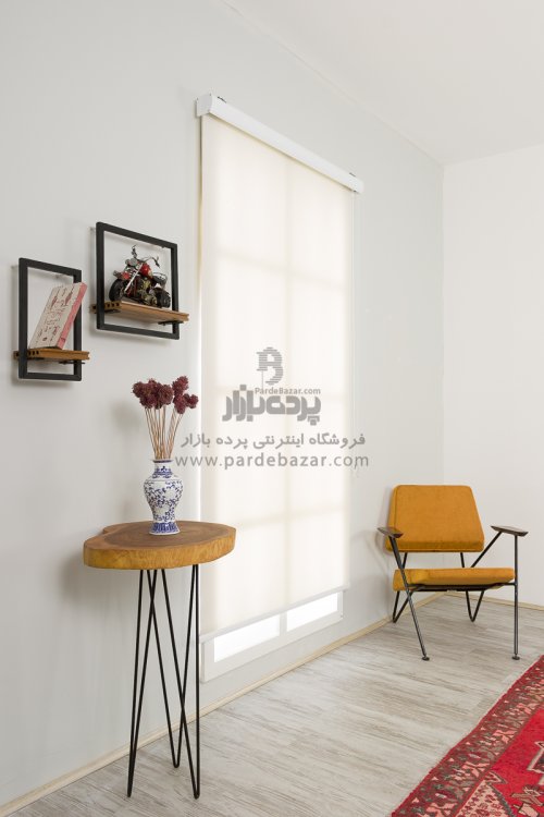 پرده شید سان اسکرین رنگ طوسی سفید کد S2410-P14